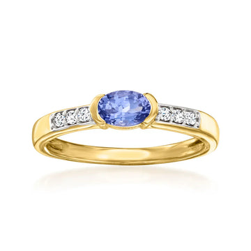 Ross Simons .40 Carat Tanzanite and .10 ct. t.w. White Zircon Ring
