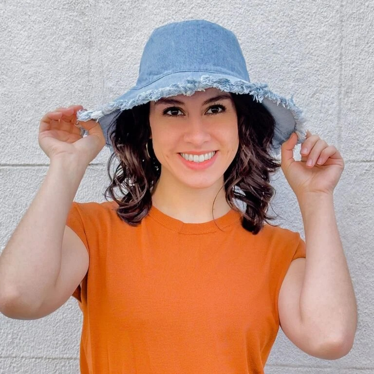 Sprigs Wide Brim Denim Bucket Hat