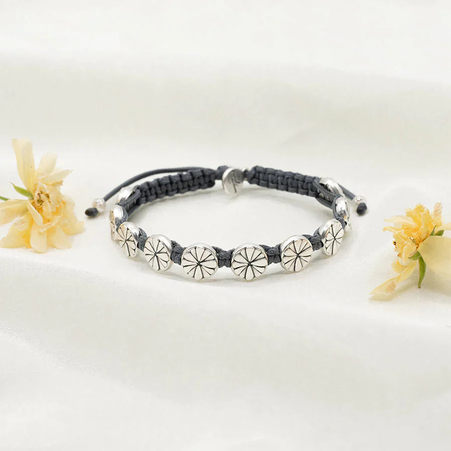 My Saint My Hero Be Kind Human Bloom Bracelet-Silvertone