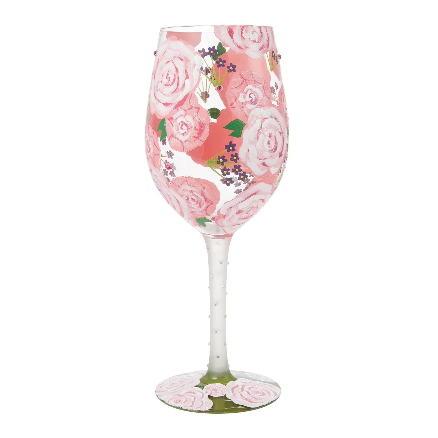 Lolita Pretty as a Peony Hand-Painted Wine Glass