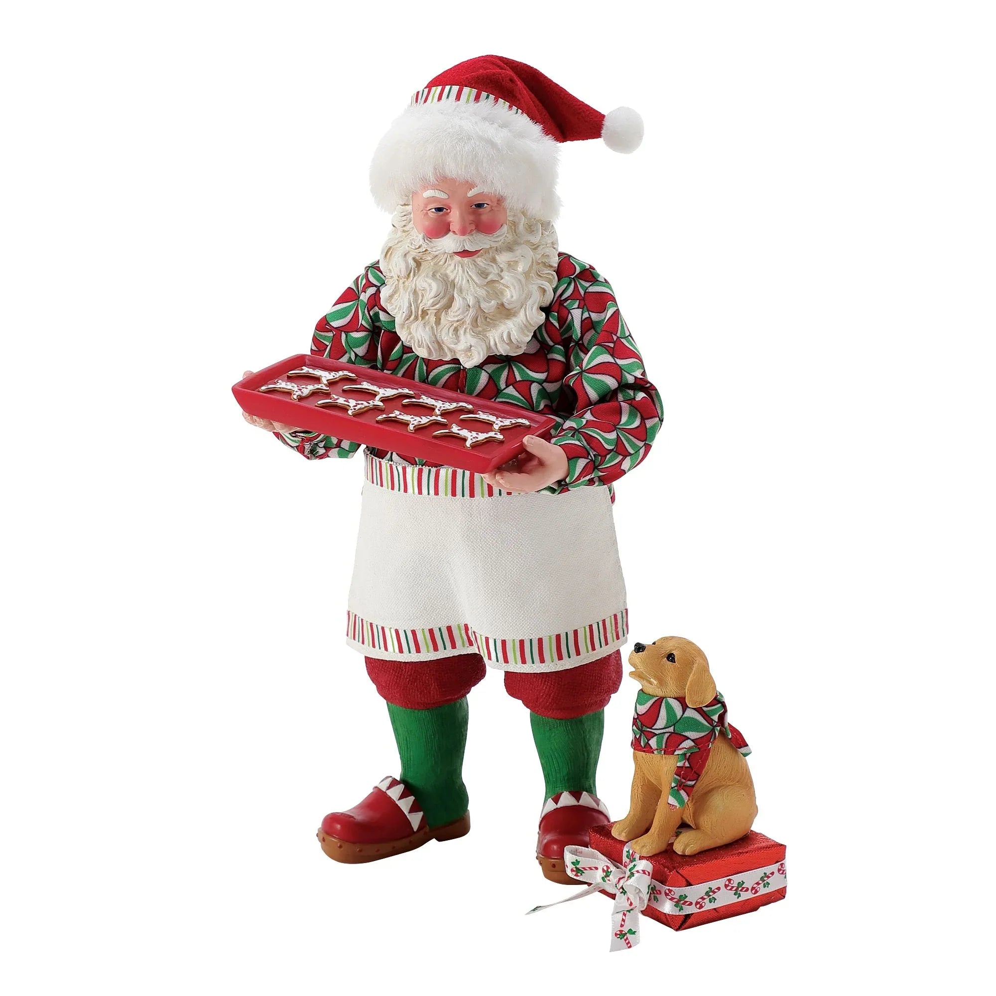 Possible Dreams Peppermint Barking Santa Figurine