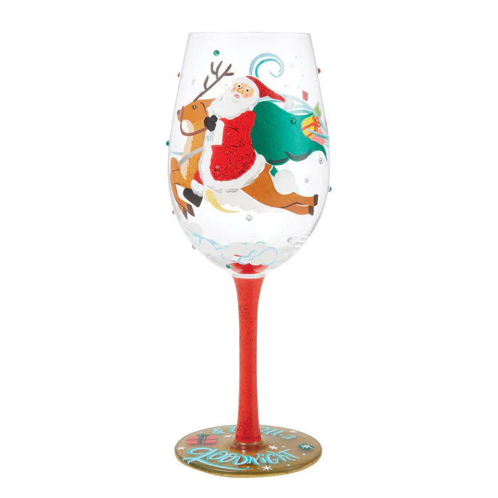 Lolita And To All A Goodnight Hand-Painted Wine Glass