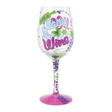 Lolita Life is Better with Wine Hand Painted Wine Glass