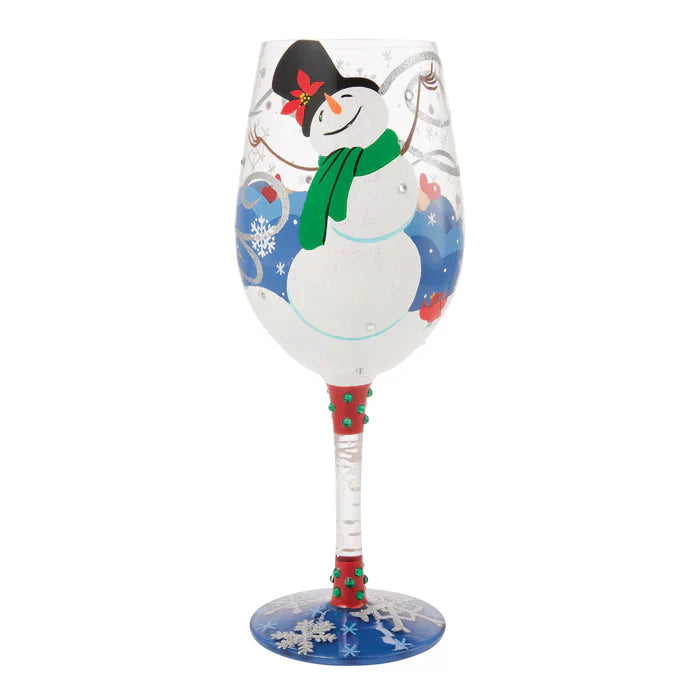 Lolita First Christmas Snow Hand-Painted Wine Glass