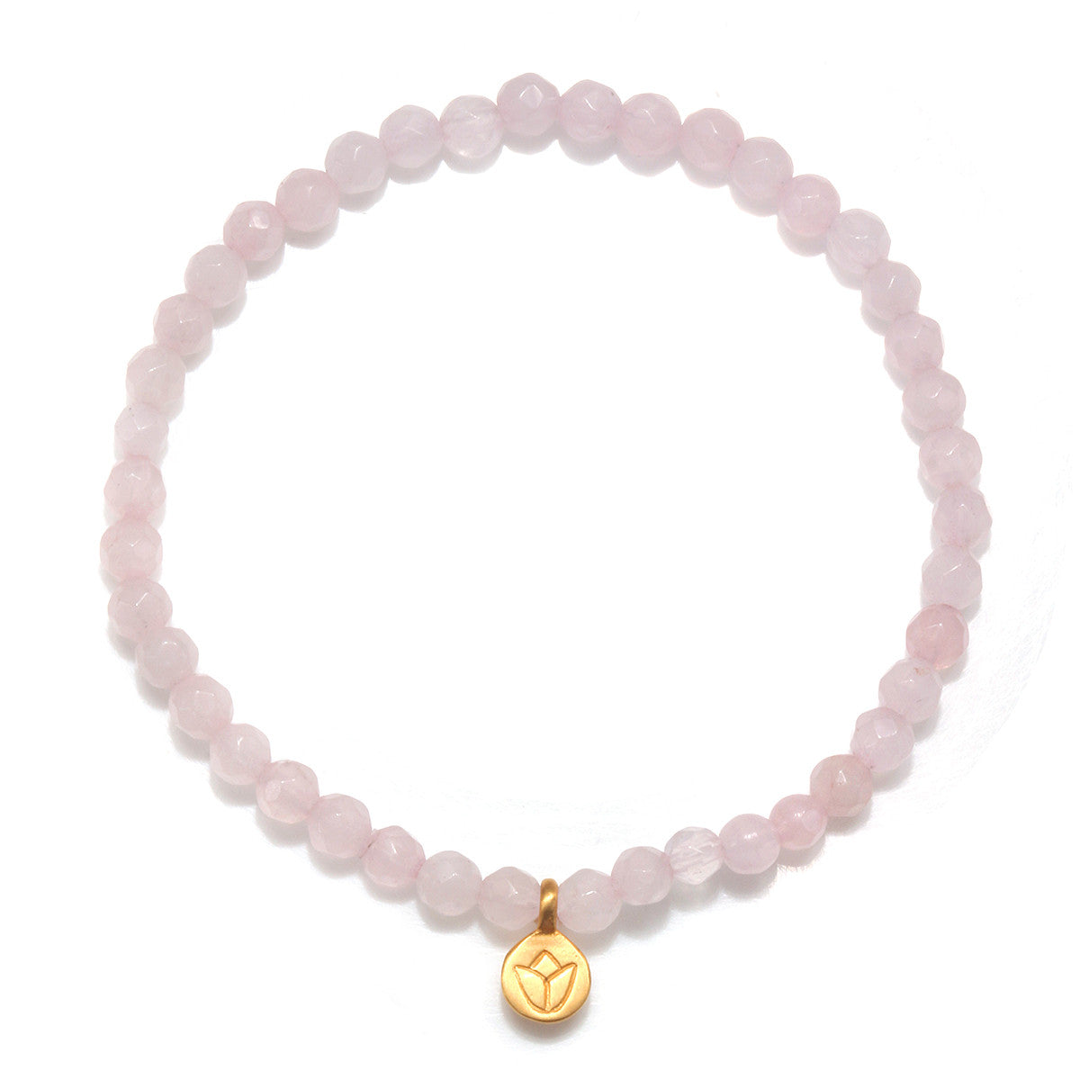 Satya Supported In Love Lotus Rose Quartz Gemstone Bracelet