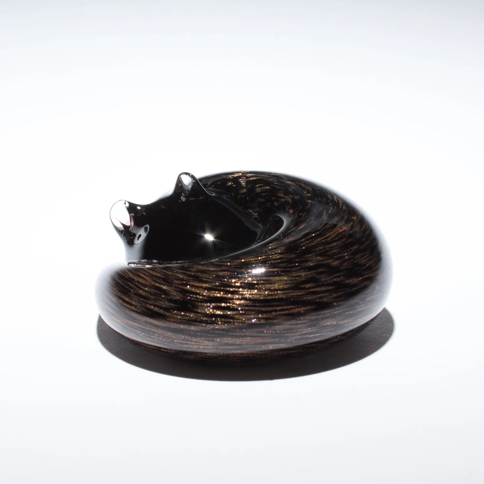 Epiphany Studios Hand-Blown Glass Sleeping Kitty