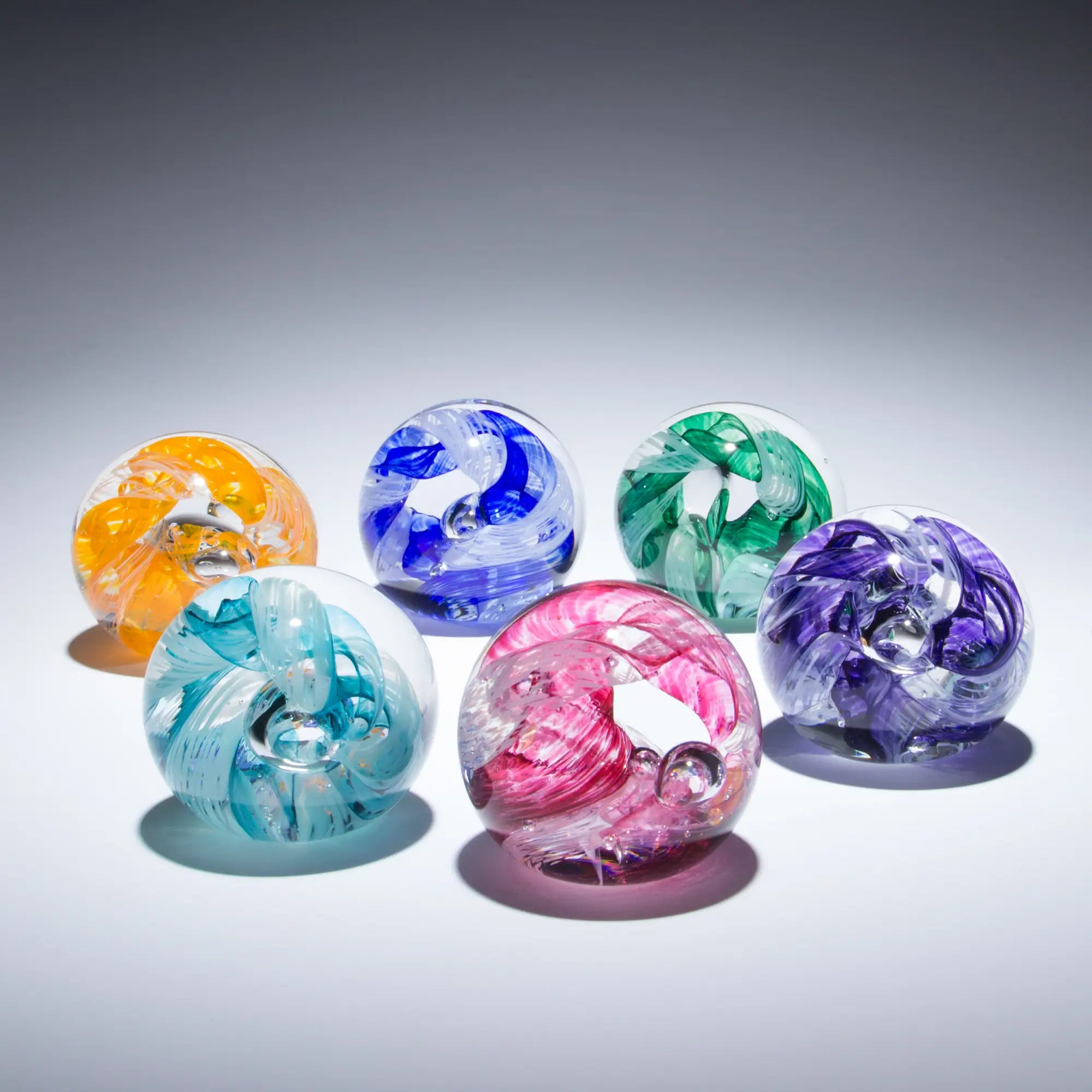 Epiphany Studios Hand-Blown Glass Circle of Life Paperweight