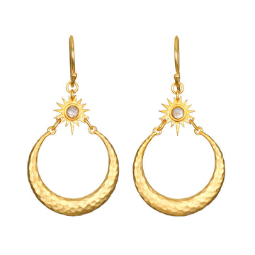 Satya Stellar Sisterhood Moonstone Hoops