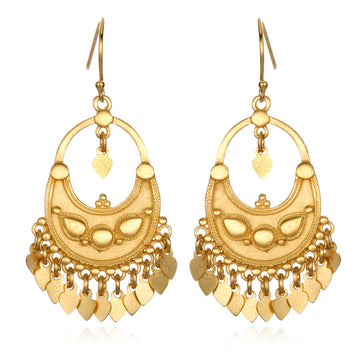 Satya Gold Veils - Petal Chandelier Earrings