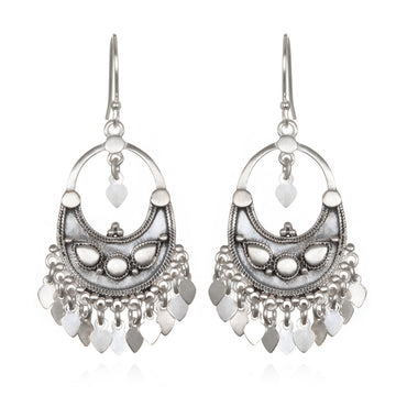 Satya Sterling Silver Veils - Petal Chandelier Earrings