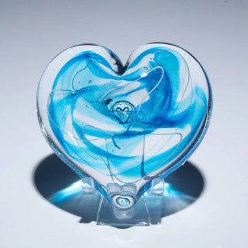Epiphany Studios Enchanted Blue Ice Heart Paperweight of the Year 2025