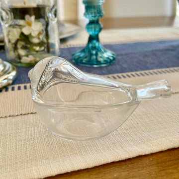 Glass Bird Trinket Dish for