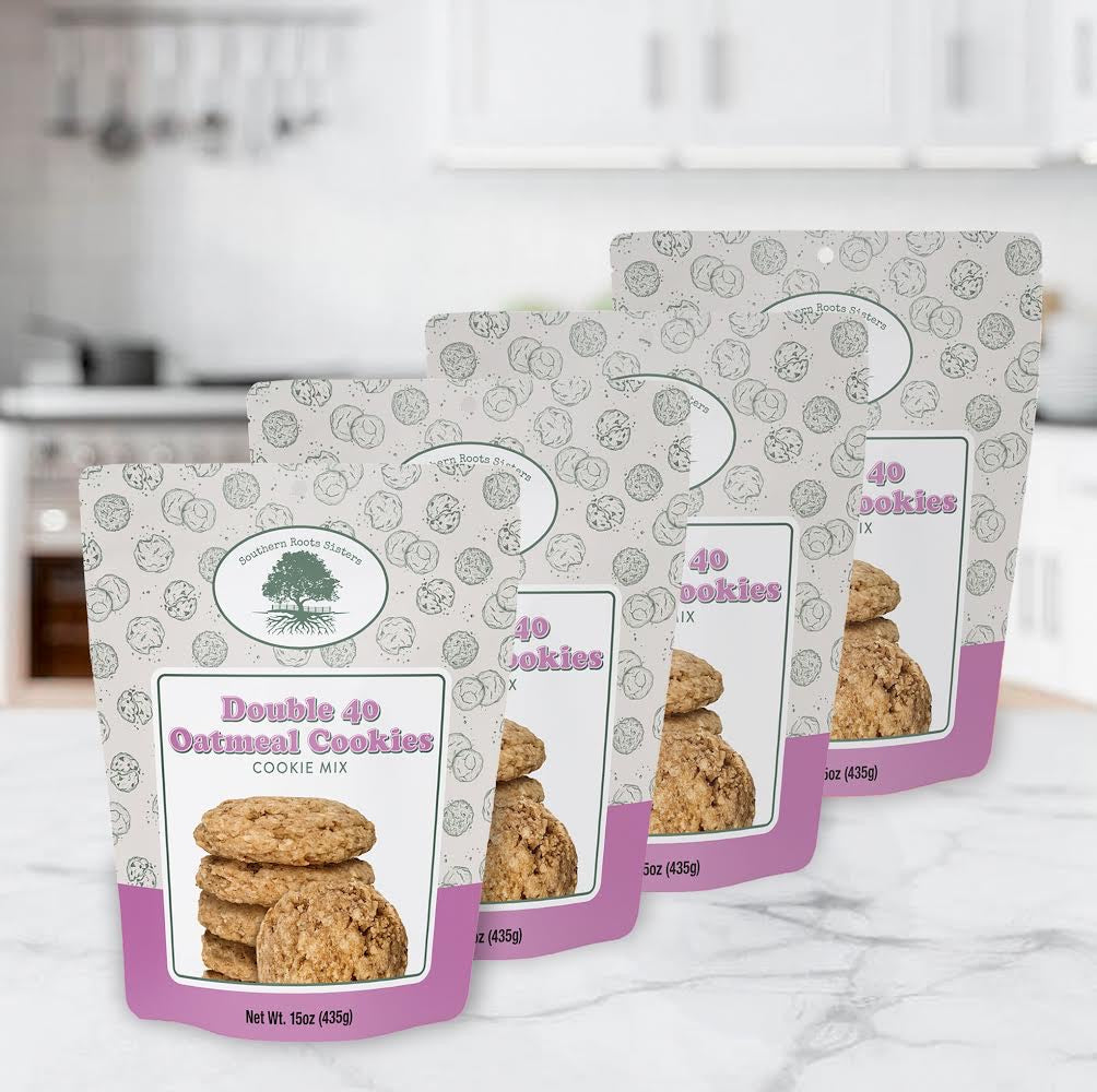 Southern Roots Sisters Gourmet Cookie Mixes Double 40 Oatmeal Cookies 4-Pack