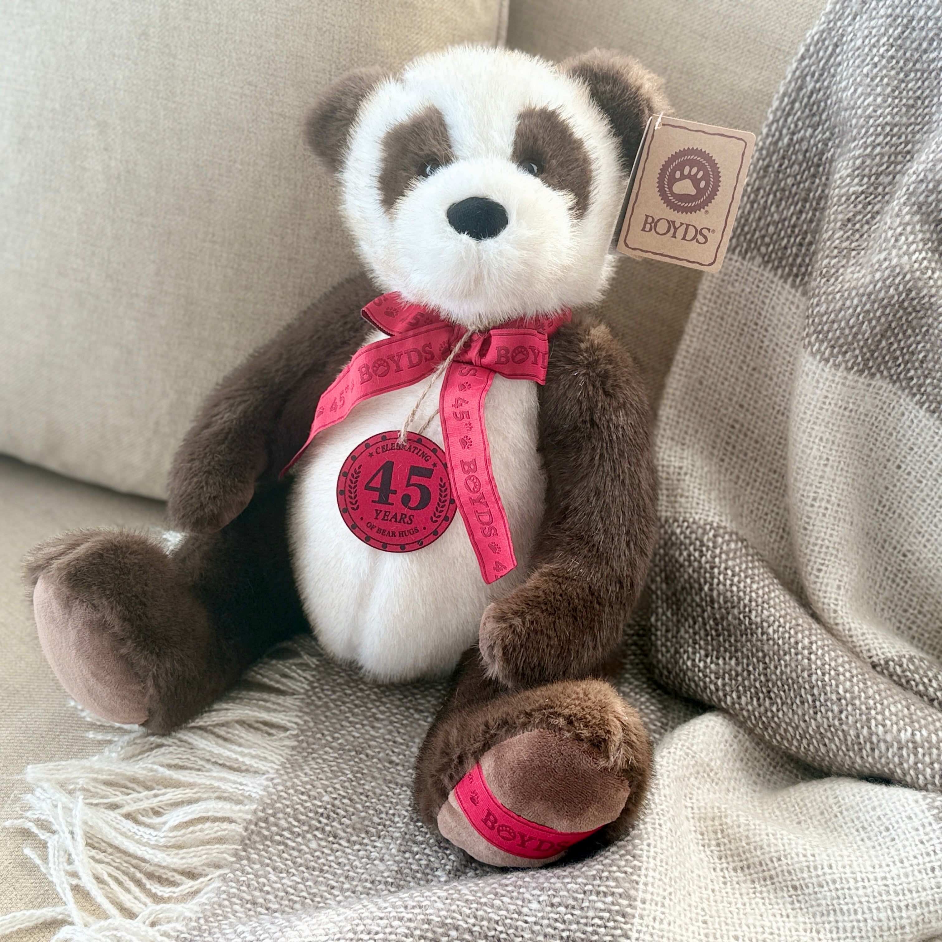 Boyd's Bears 45th Anniversary Anni Bearsley Plush Panda Teddy Bear