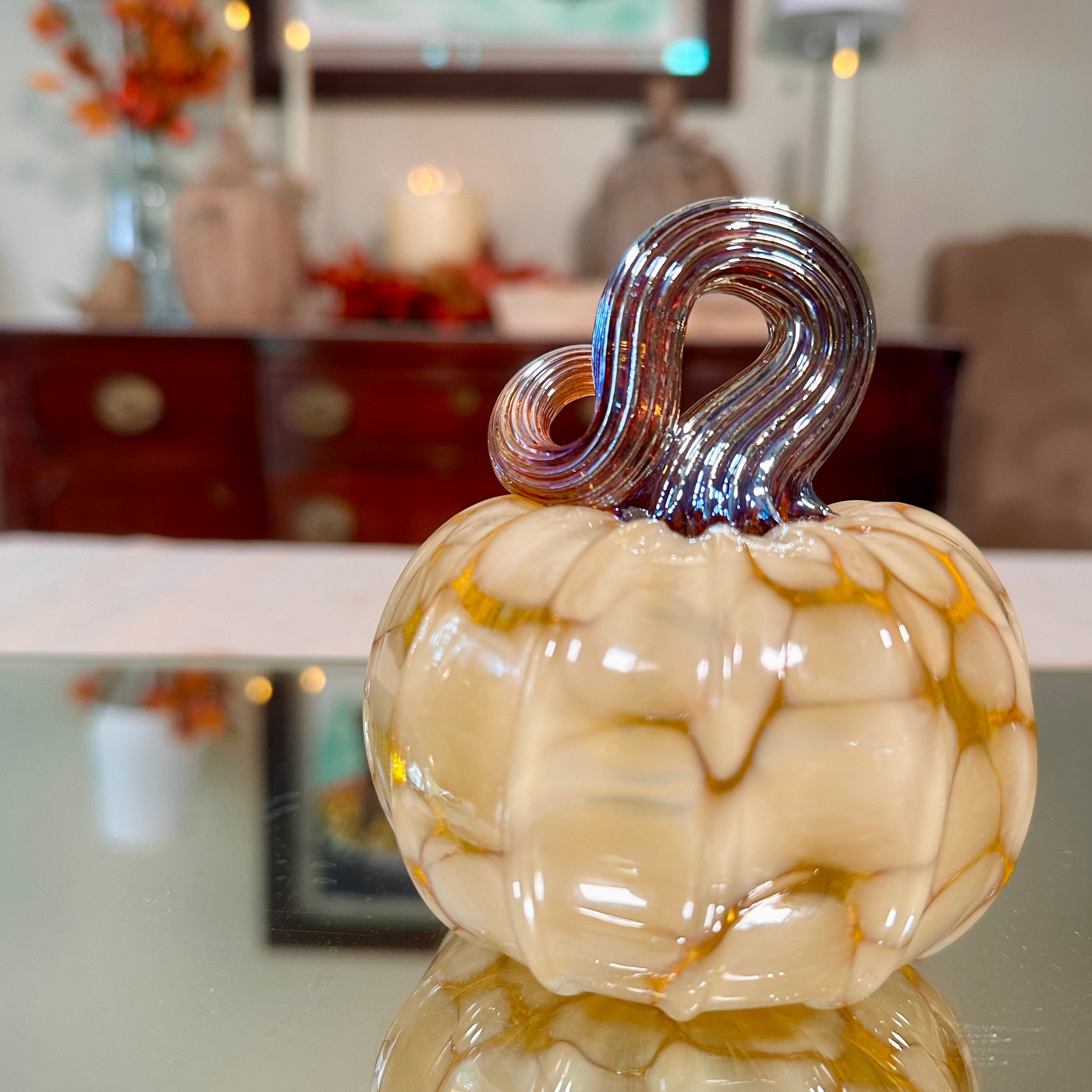 Epiphany Studio Glass Hand-Blown Pumpkin