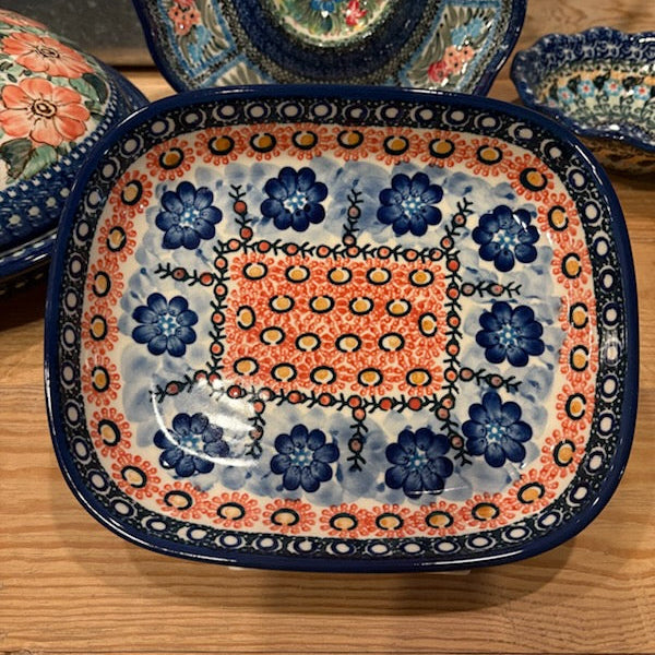 Polish Pottery Small Signature Rectangular Serving Dish