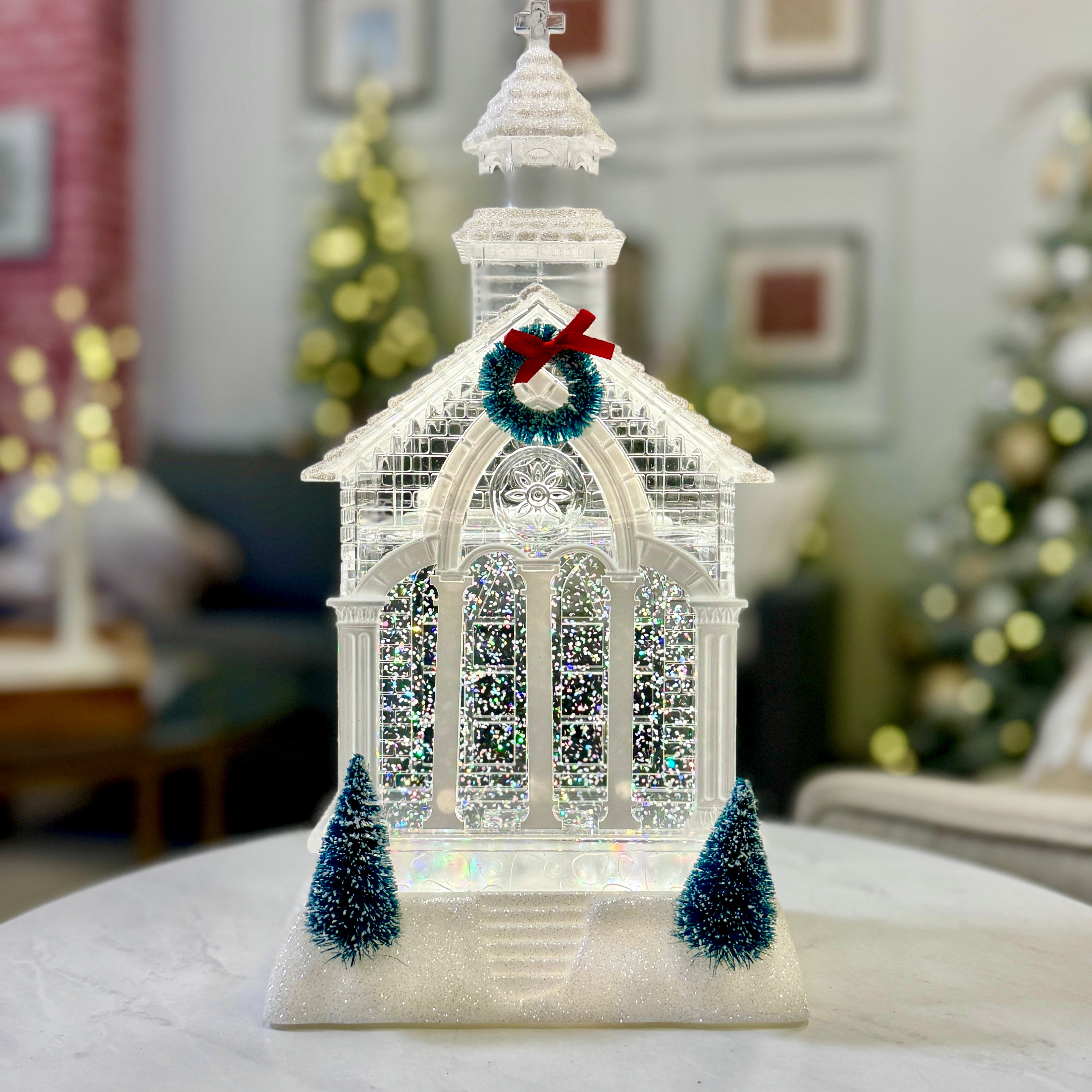 Lighted Swirl Church for Just Jill