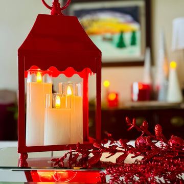 Red Lantern Candle Holder for Just Jill