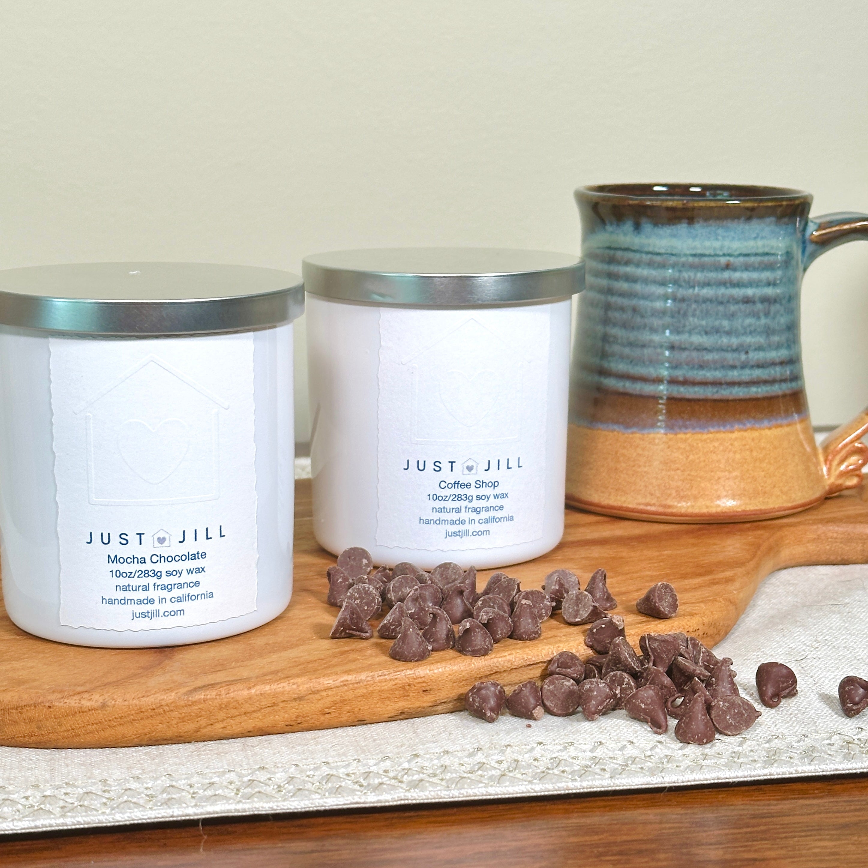 Scented Candles Coffee Shop and Mocha Chocolate(2 pack)