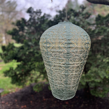 New Edition LUMIZ Battery Powered LED Oversized Sage Green Balloon Lantern