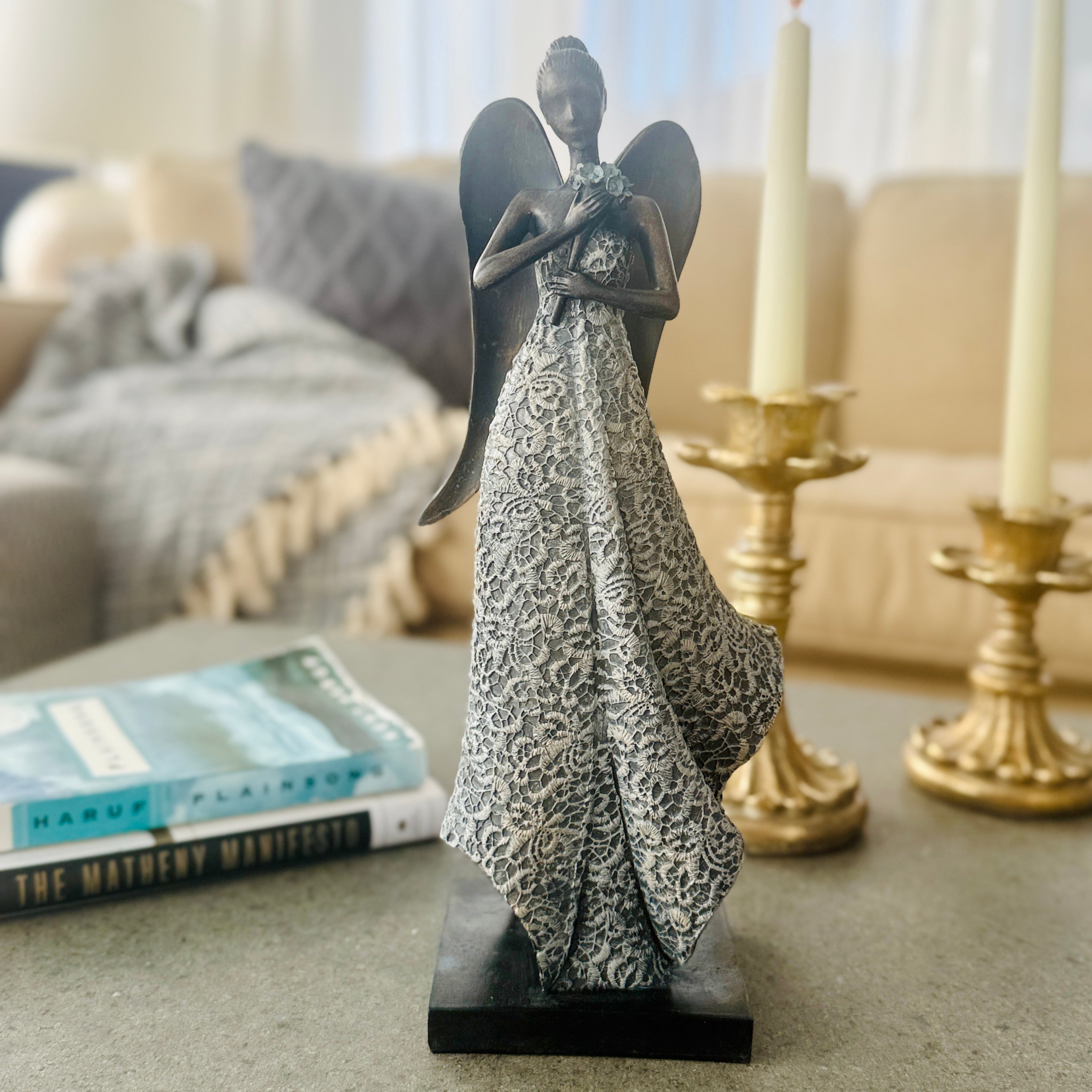 Lace Angel with Flowers for