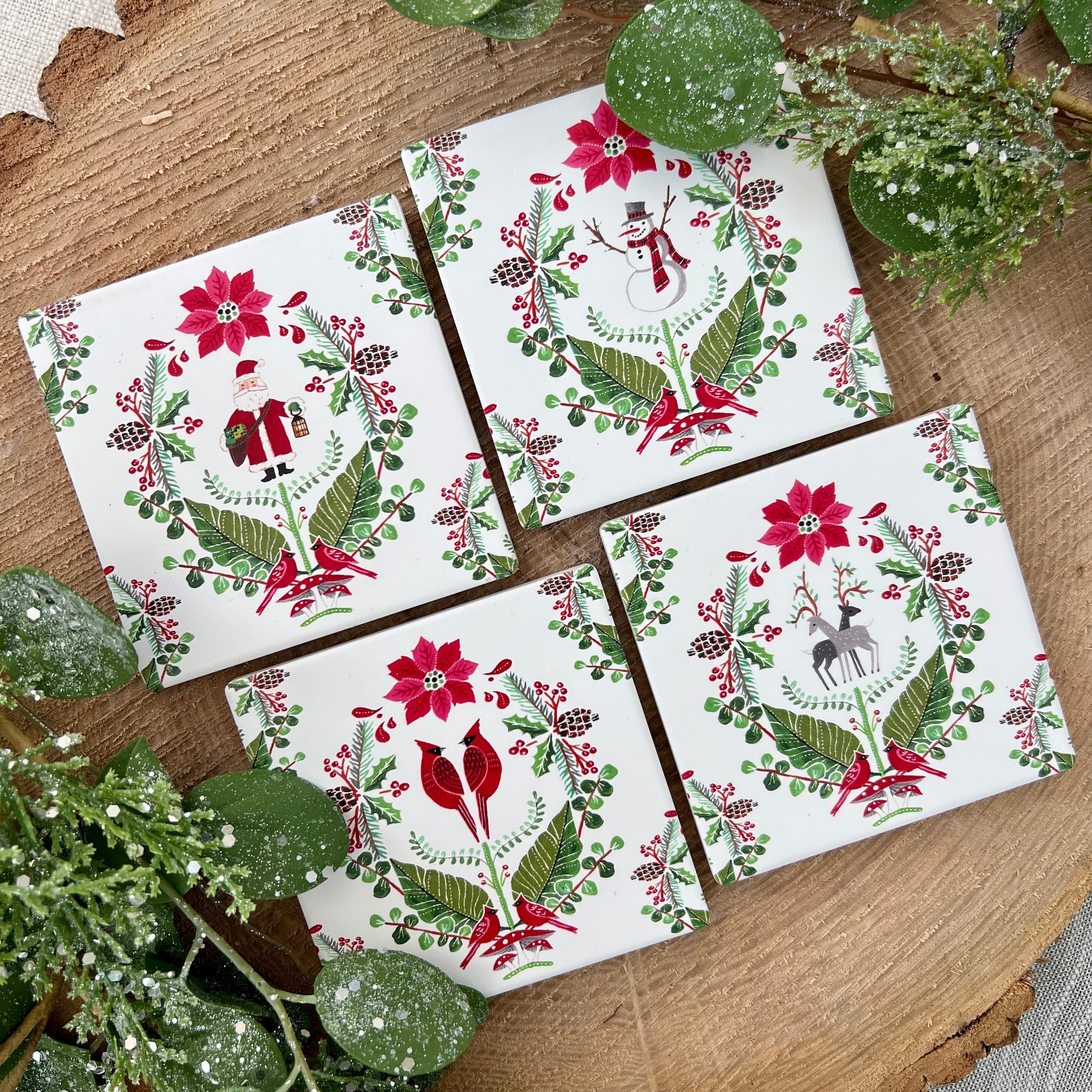 Holiday Coasters 4 pc Set for Just Jill