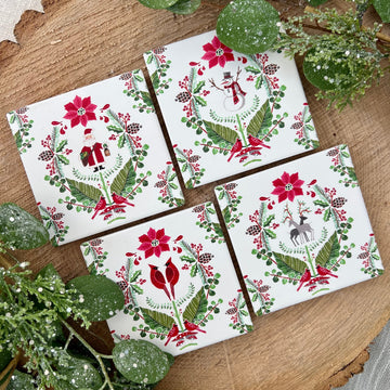 Holiday Coasters 4 pc Set for Just Jill