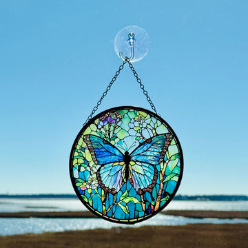 Butterfly Glass Suncatcher for