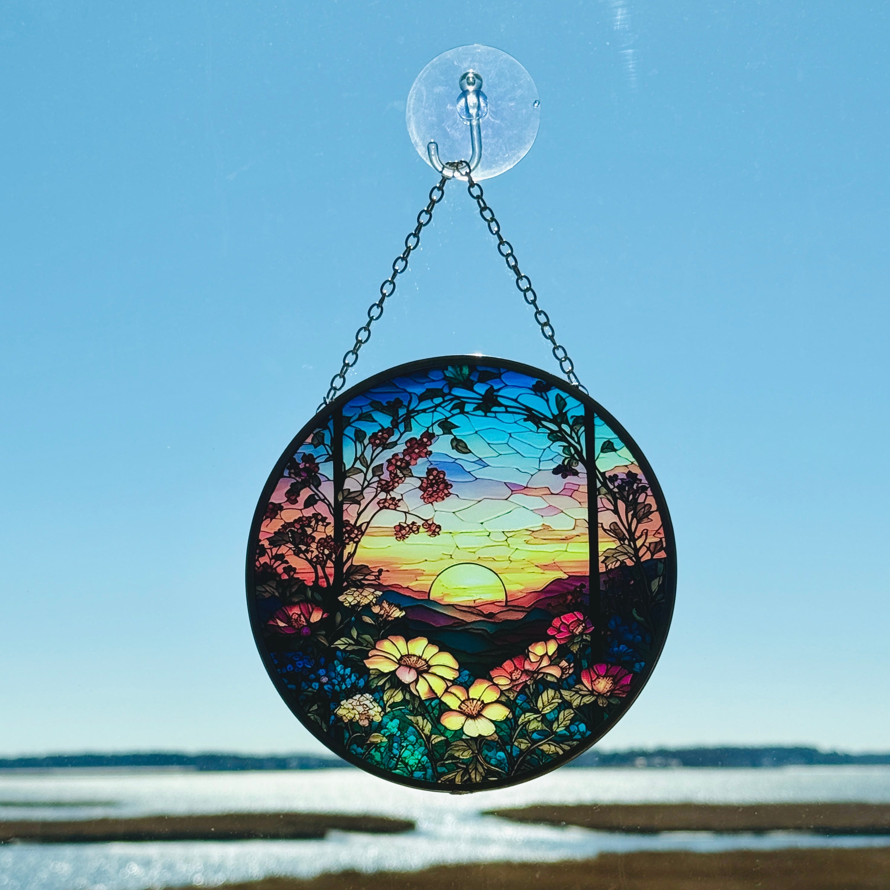 Sunset Glass Suncatcher for Just Jill