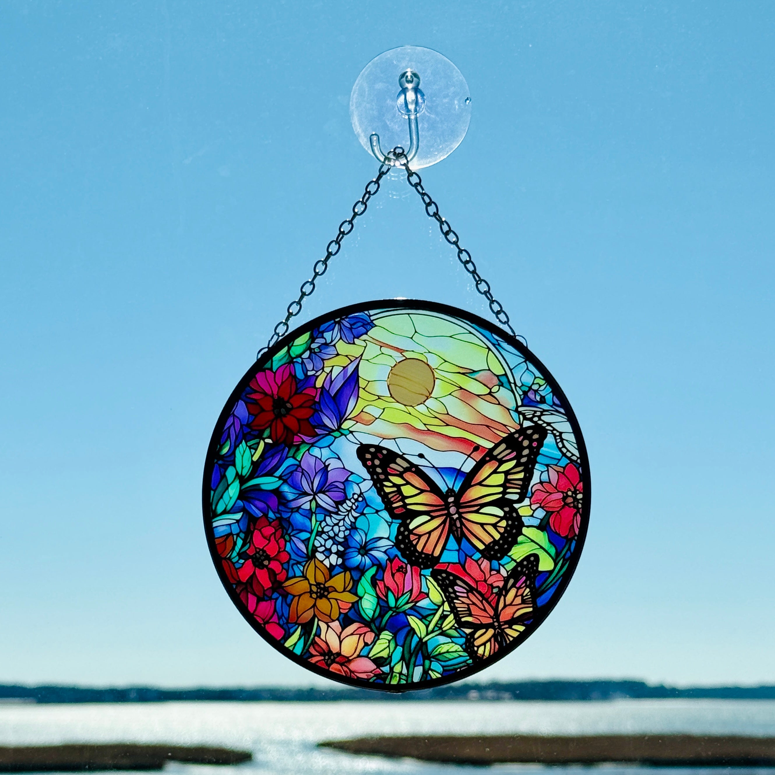 Butterfly Glass Suncatcher for