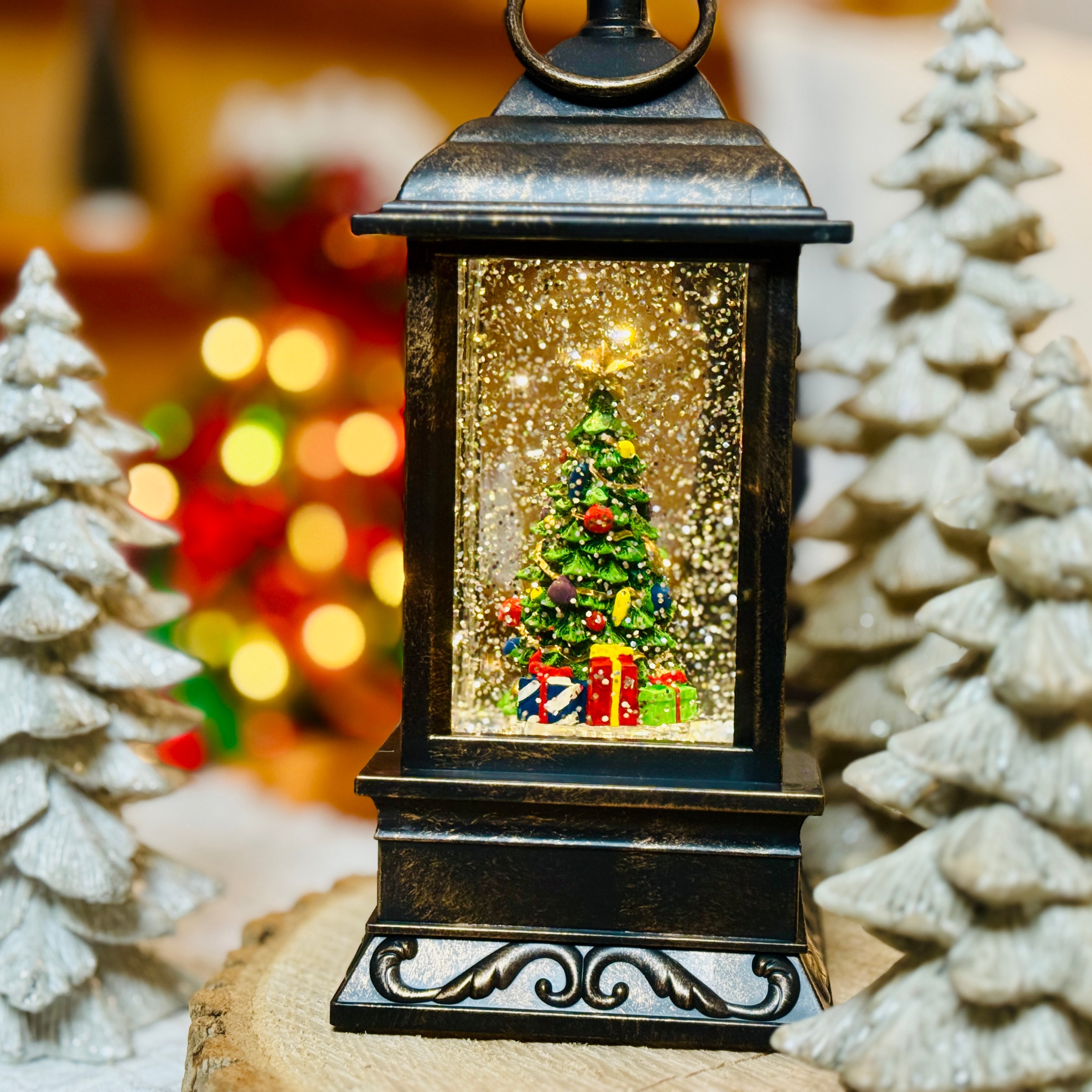 Christmas Tree Musical Lighted Water Lantern for