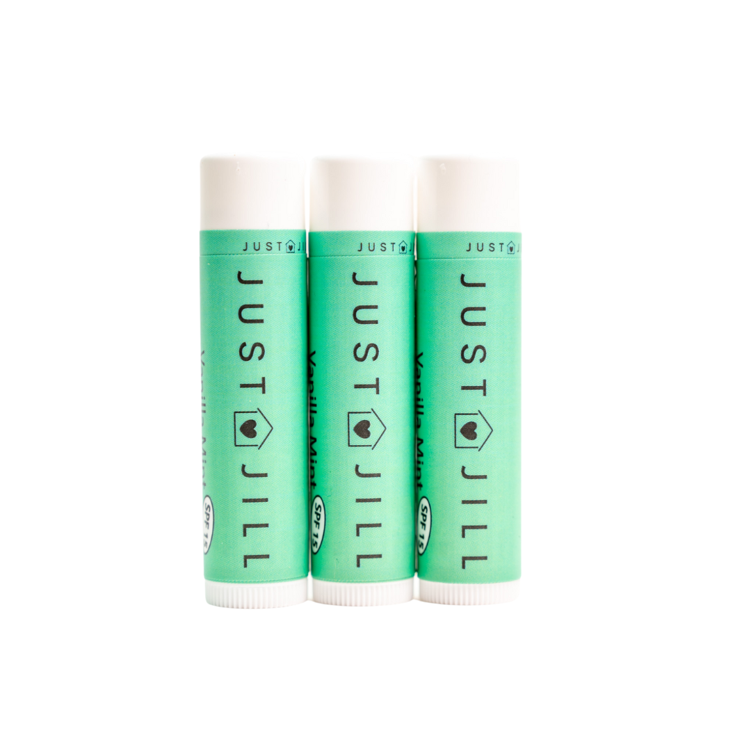 & Mad Gab's Set of 3 Vanilla Mint SPF 15 Lip Balms