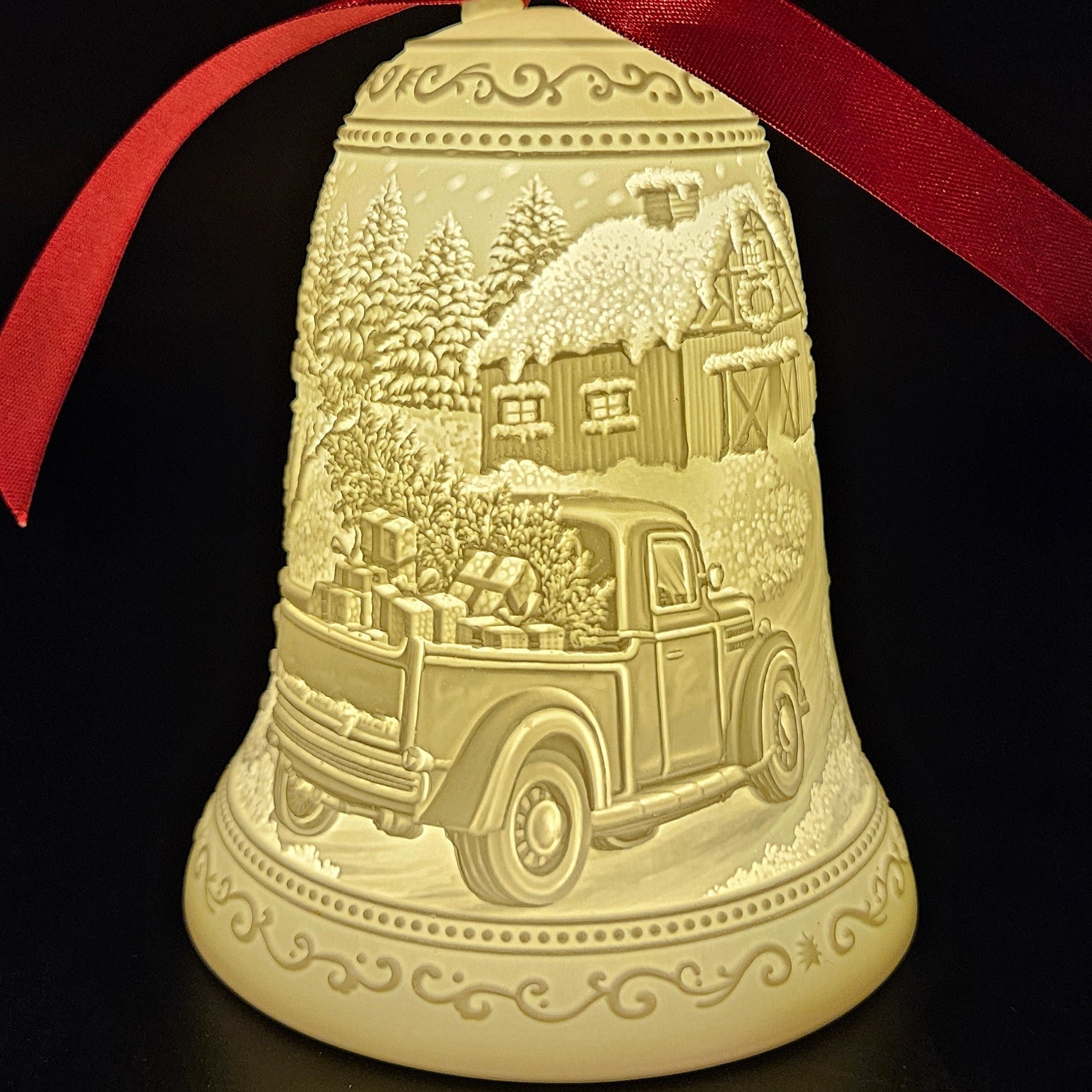 Luumii Lights Porcelain Christmas Bell Ornament
