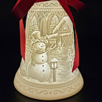 Luumii Lights Porcelain Christmas Bell Ornament