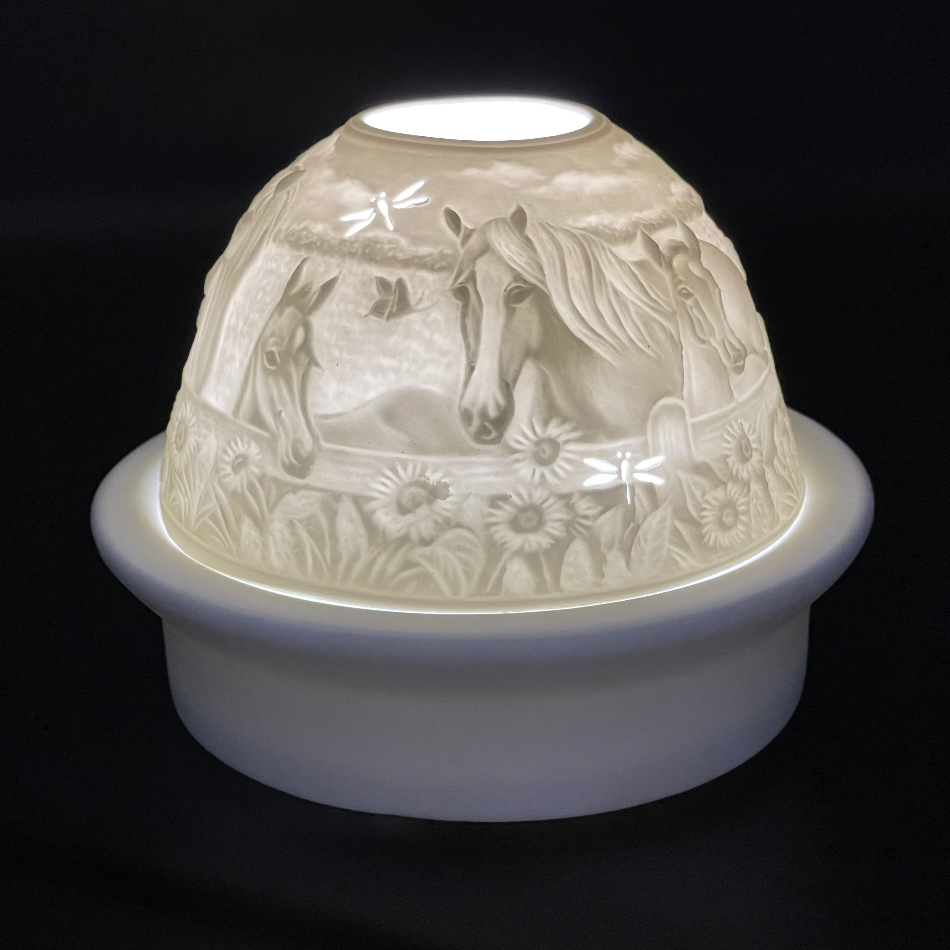 Luumii Lights Animal Motif Porcelain Dome w/ LED Base