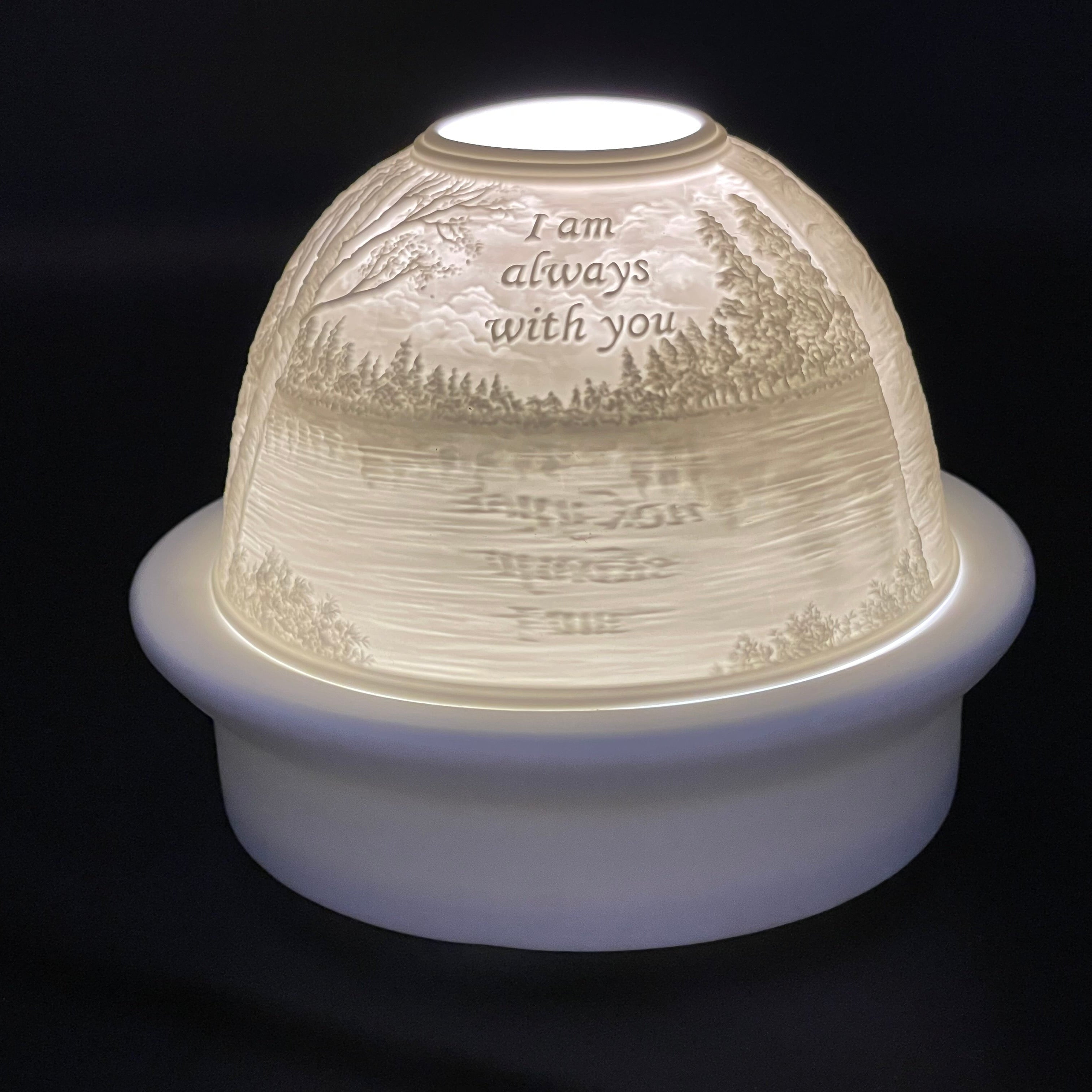 Luumii Lights Porcelain Dome Remembrance Designs w/ LED Base
