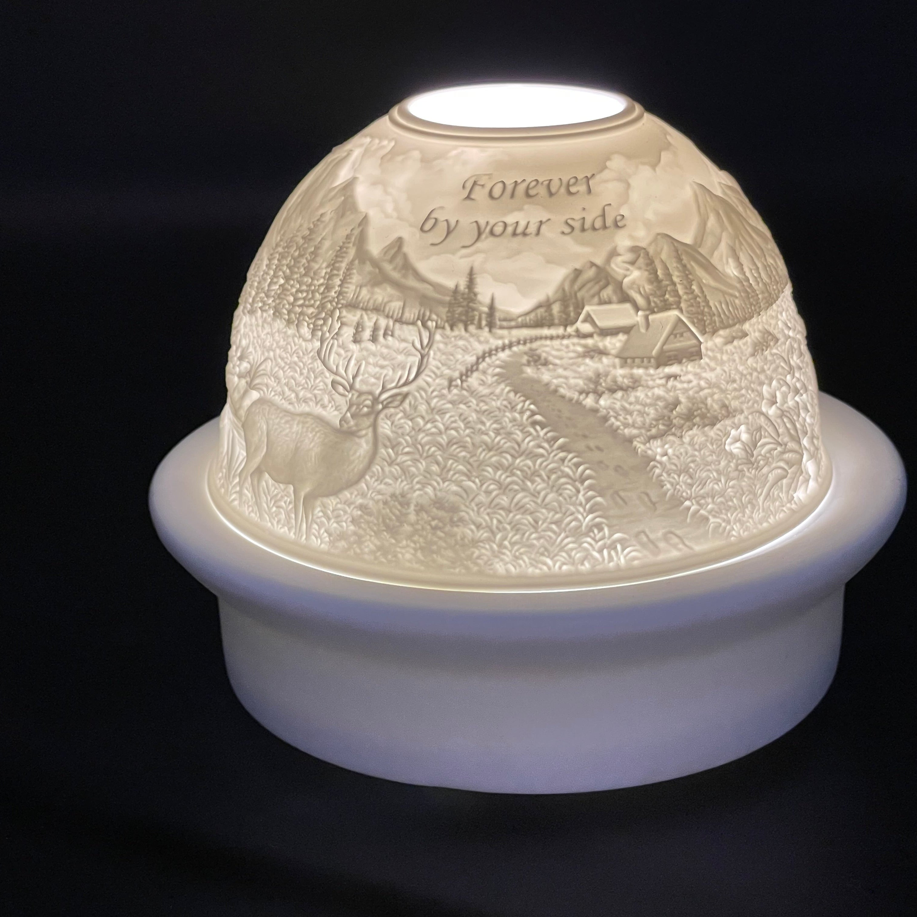 Luumii Lights Porcelain Dome Remembrance Designs w/ LED Base