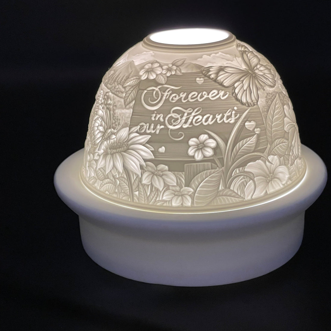 Luumii Lights Porcelain Dome Remembrance Designs w/ LED Base