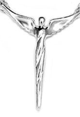 Steven Lavaggi Sterling Silver Petite Angel of Hope Necklace