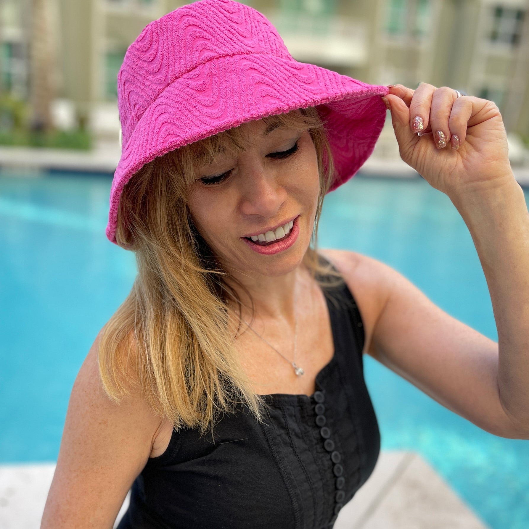 Sprigs Adjustable Terrycloth Bucket Hat