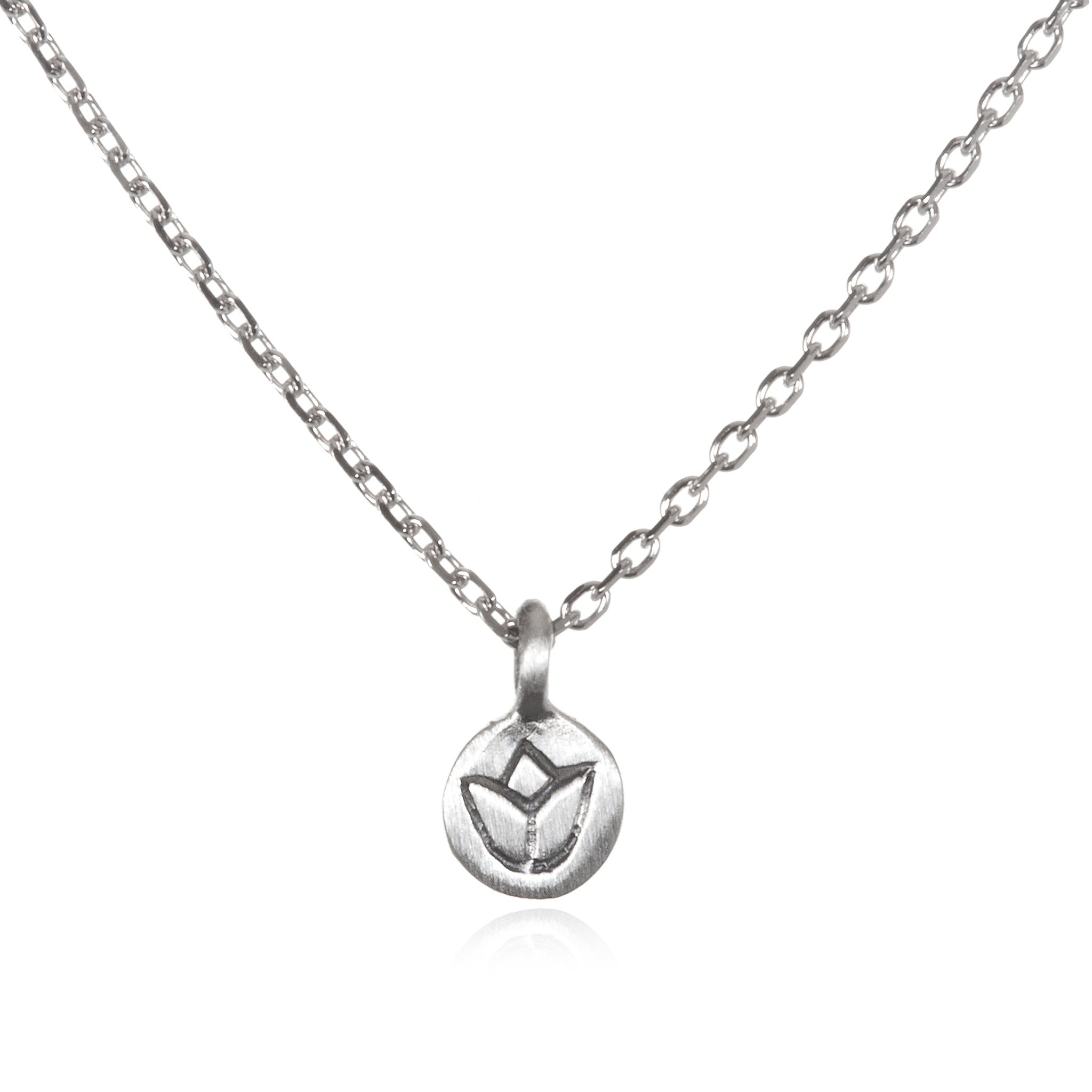 Satya Sterling Silver Delicate Flower Lotus Necklace