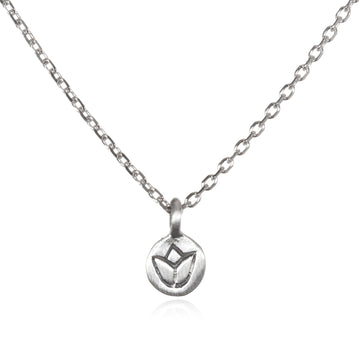 Satya Sterling Silver Delicate Flower Lotus Necklace