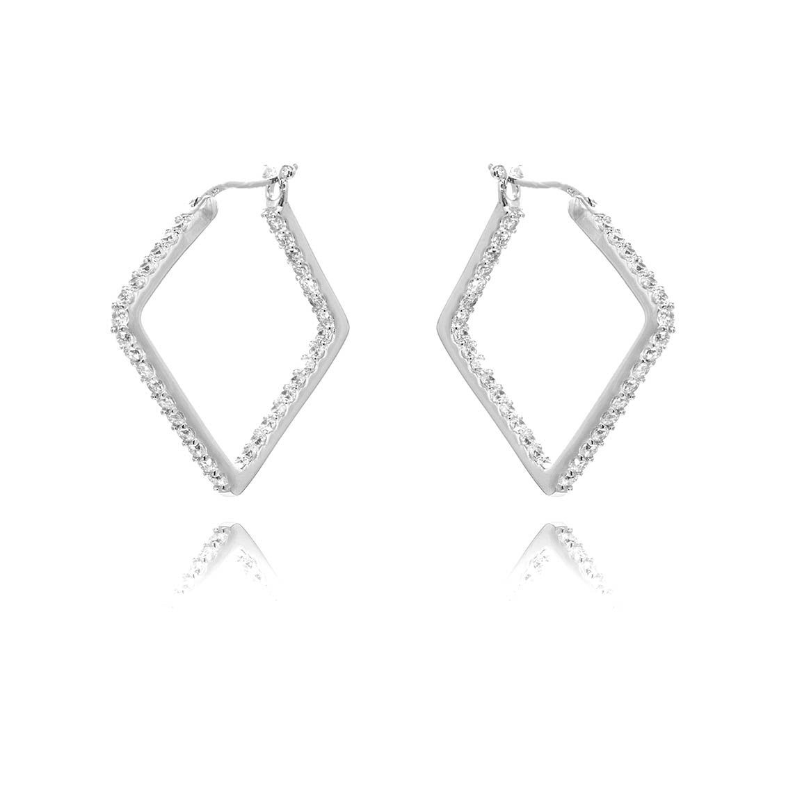Danny Newfeld Geometric Inside Outside Hoop Earrings