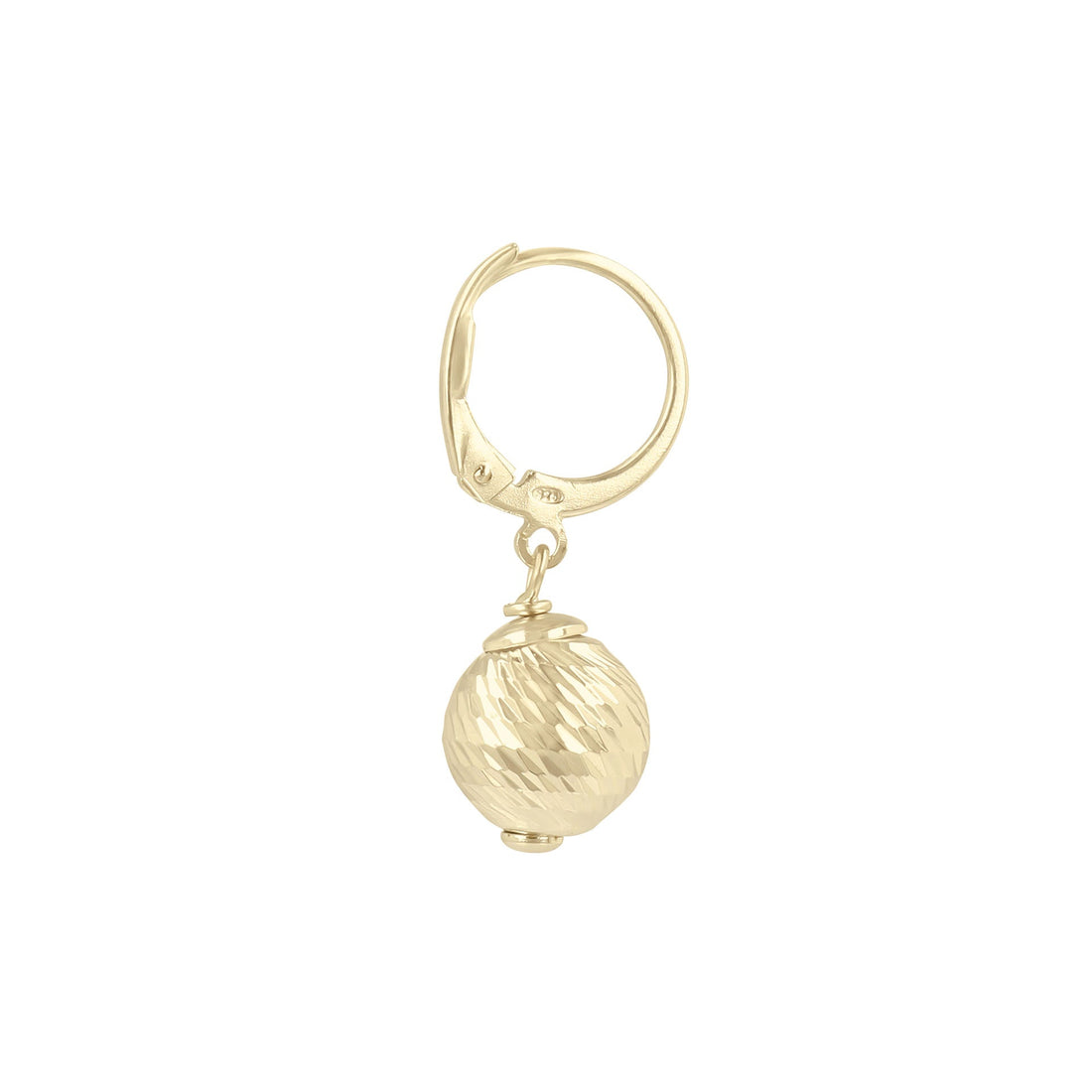 Italian Sterling Silver Diamond-Cut Leverback Earrings