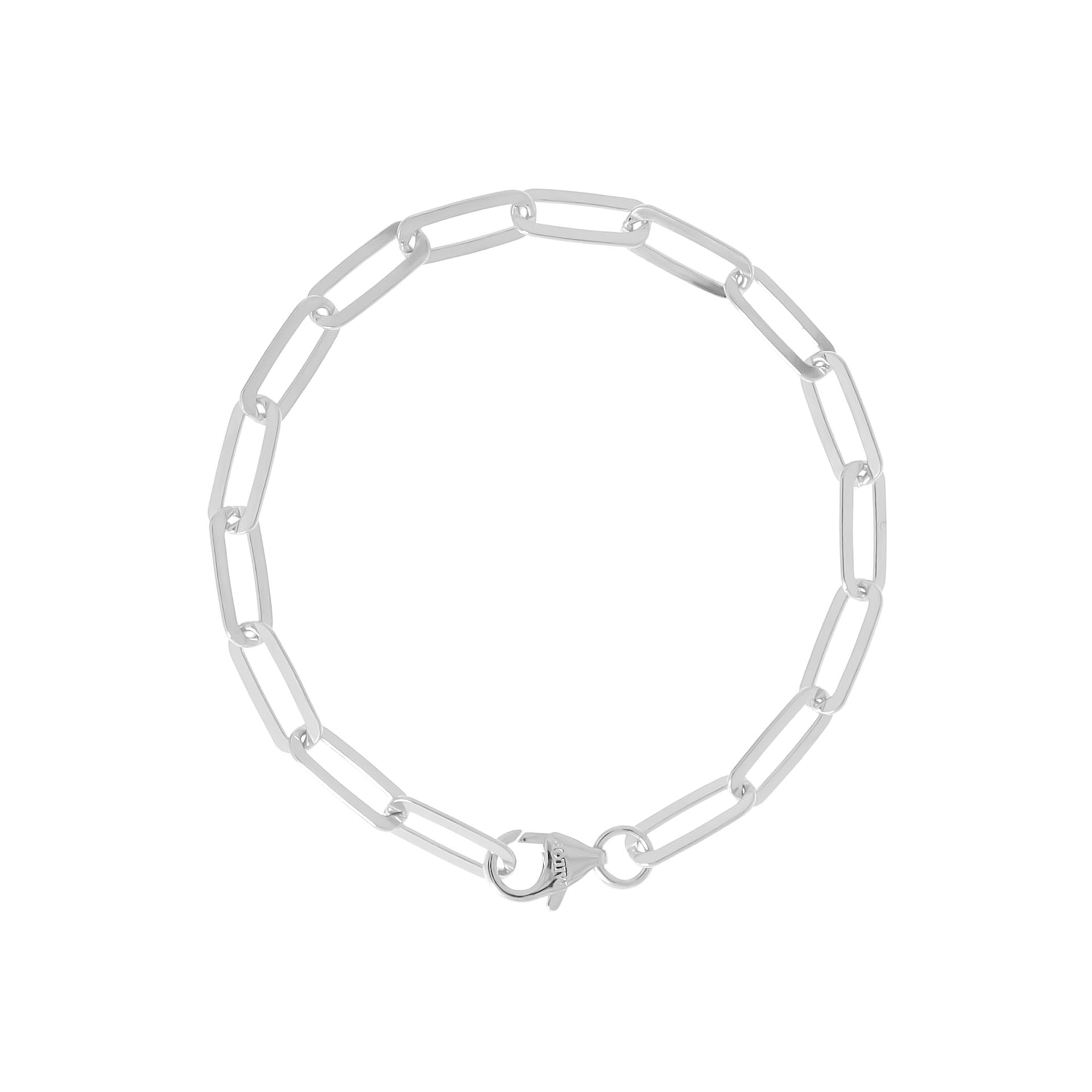 Italian Sterling Silver Paperclip Bracelet