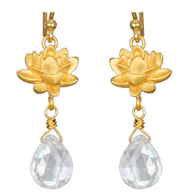 Satya Spiritual Journey Lotus Crystal Earrings