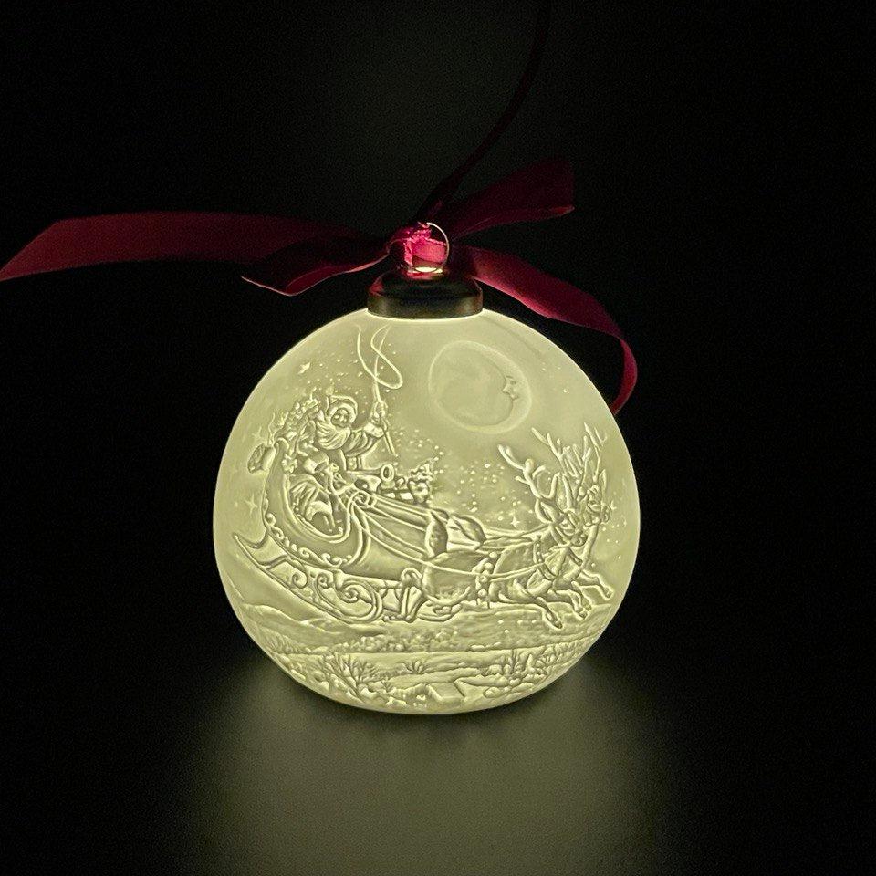 Luumii Lights Porcelain Christmas Ball Ornament