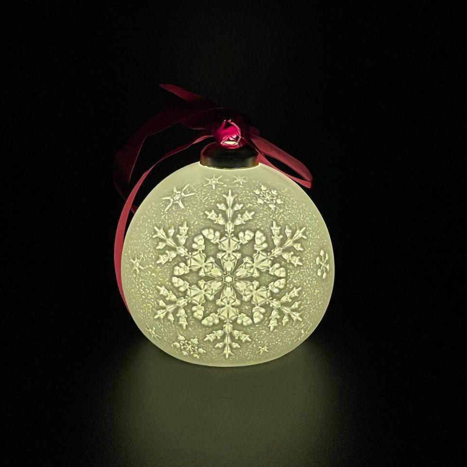 Luumii Lights Porcelain Christmas Ball Ornament
