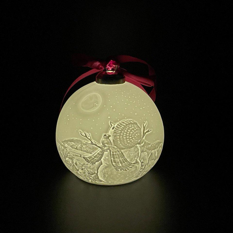 Luumii Lights Porcelain Christmas Ball Ornament