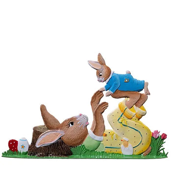 Playtime with Papa Hand Painted German Pewter Figurine